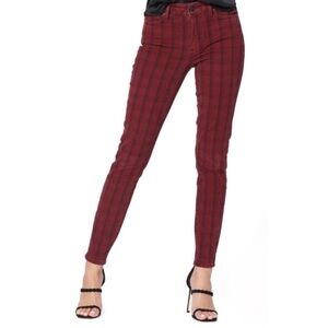 PAIGE Hoxton Tartan Plaid High Waist Skinny Jeans!